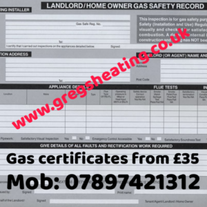 Gas safety certificate 
